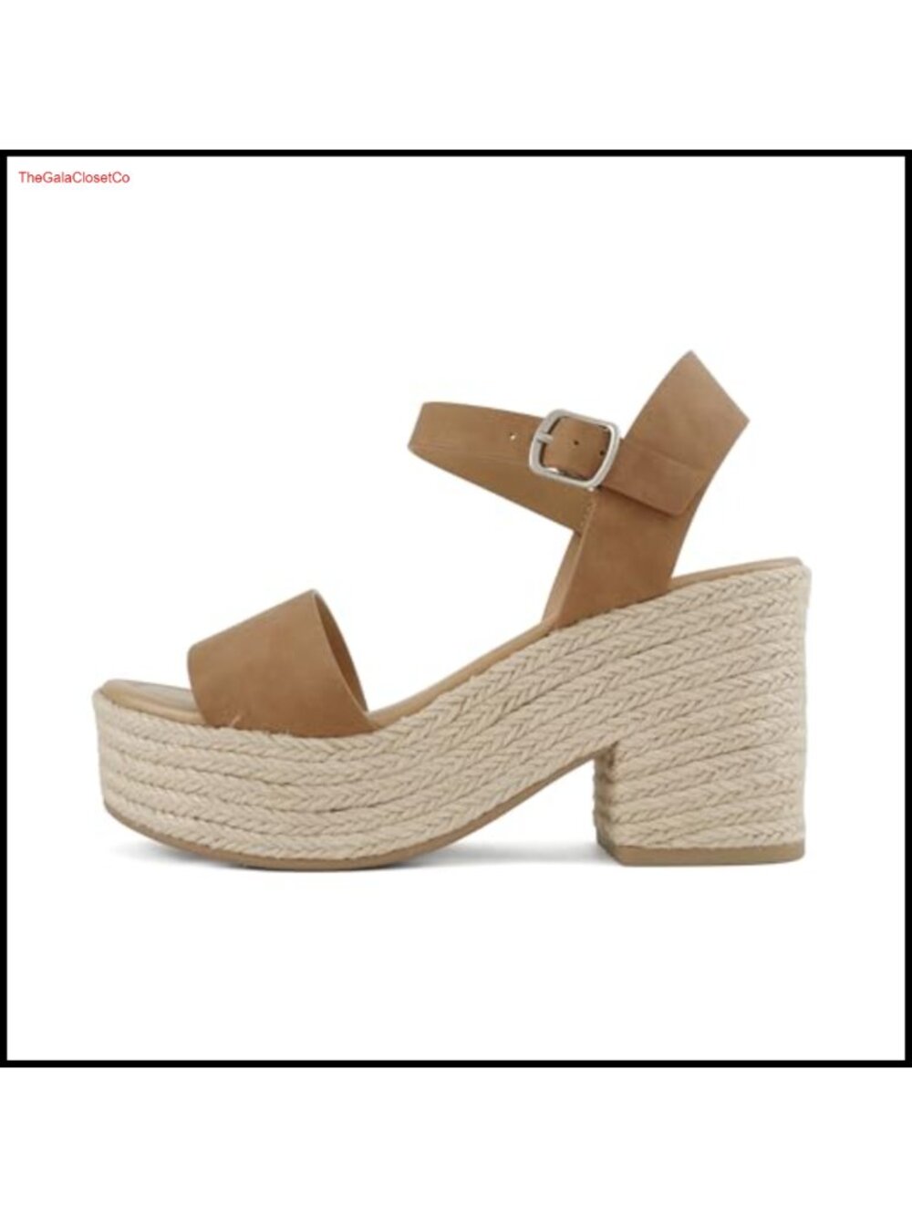 Platform Wedge Sandals Open Toe Ankle Strap Buckle
